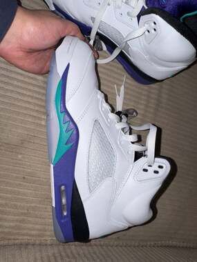 DS NIKE AIR JORDAN 5 V GRAPE 2013 FRESH PRINCE sz 9.5 iv xi xiii iii presto max